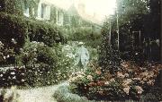 Claude Monet Monet in his garden at Giverny oil painting artist
